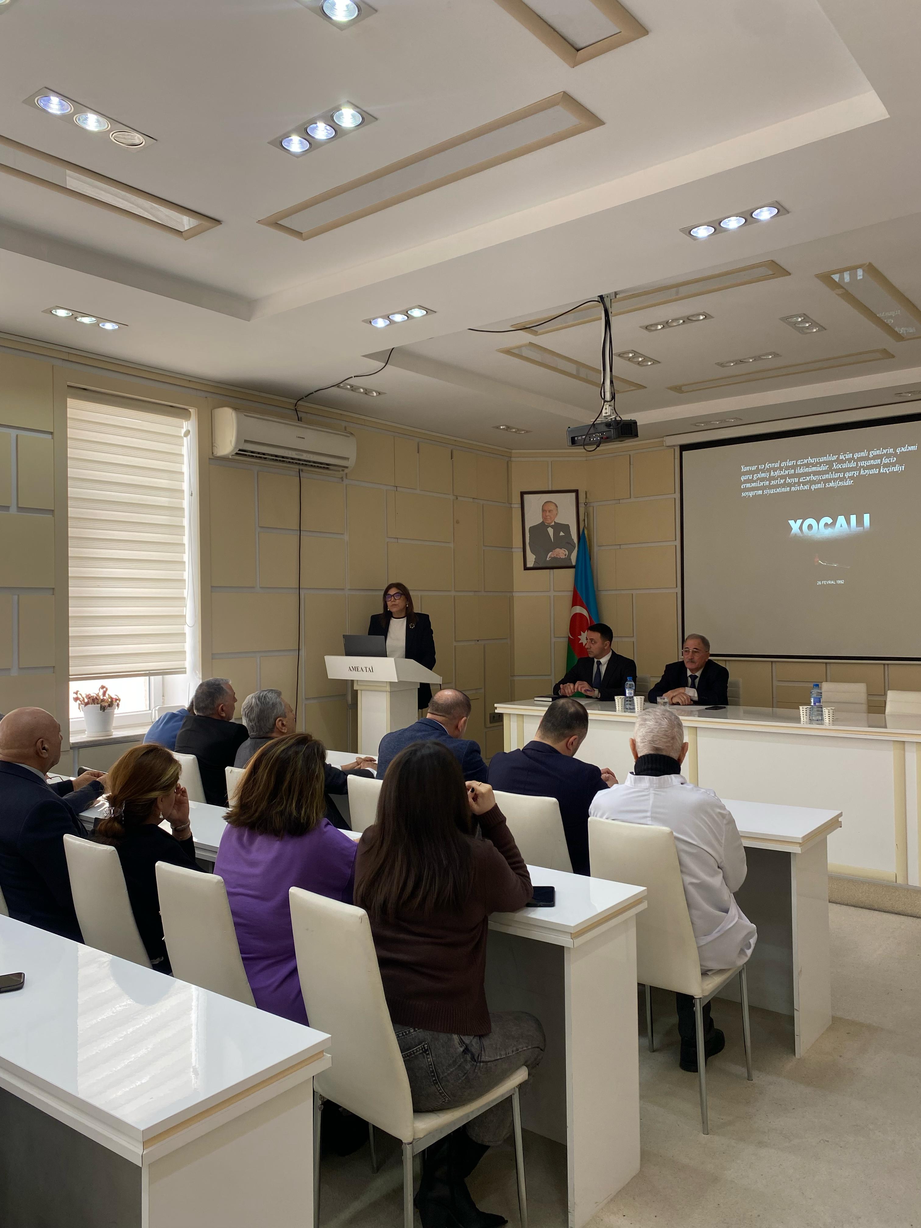 A commemorative event was held at the Institute of Soil Science and Agrochemistry of the Ministry of Science and Education of the Republic of Azerbaijan to commemorate the 33rd anniversary of the "Khojaly Genocide".