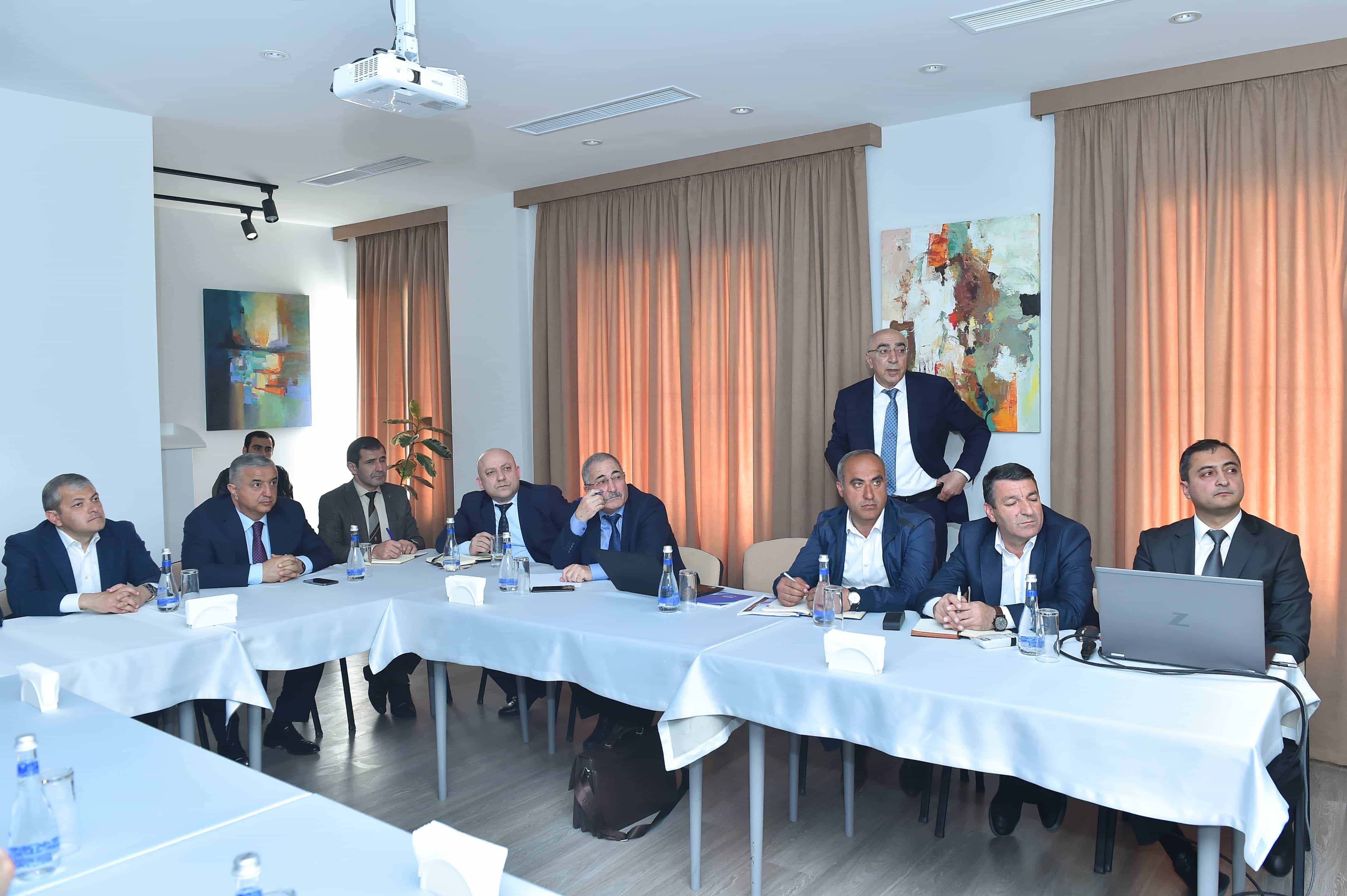 Corresponding member of ANAS, professor Alovsat Guliyev participates in the meeting of the working group on the establishment of drinking water supply system of Shusha city and Dashalti village.
