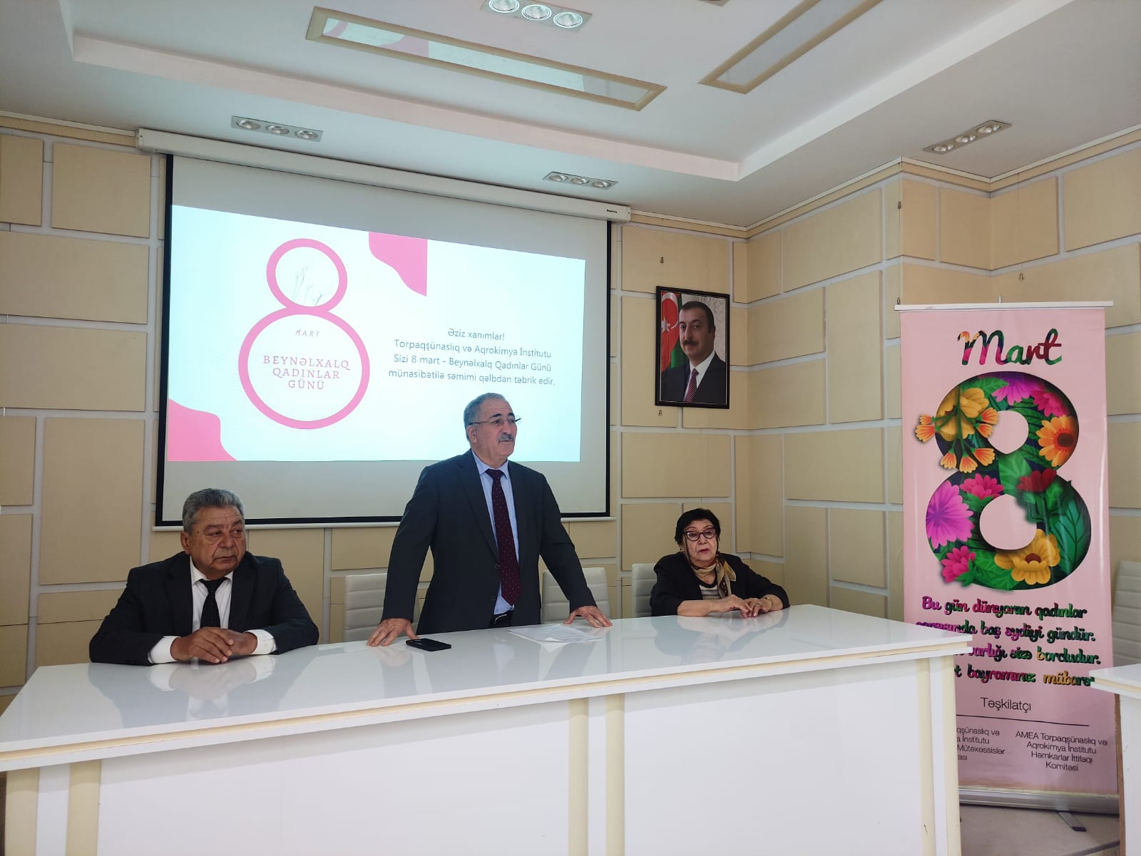 The  event was held on March 8 - International Women's Day at the Institute of Soil Science and Agrochemistry of the Ministry of Science and Education of the Republic of Azerbaijan.